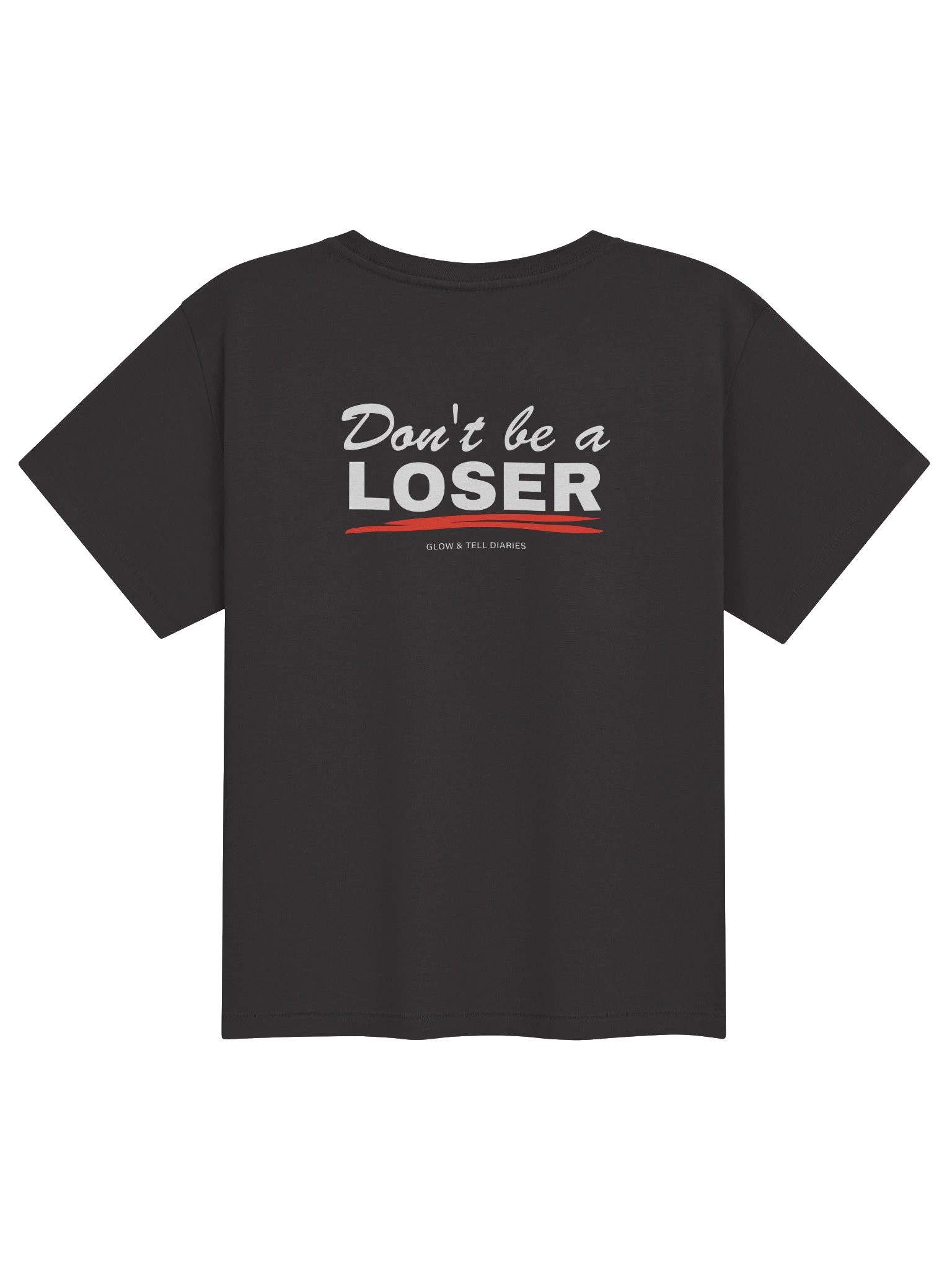 Don't be a LOSER vintage black womens high waisted Tee product image (2)