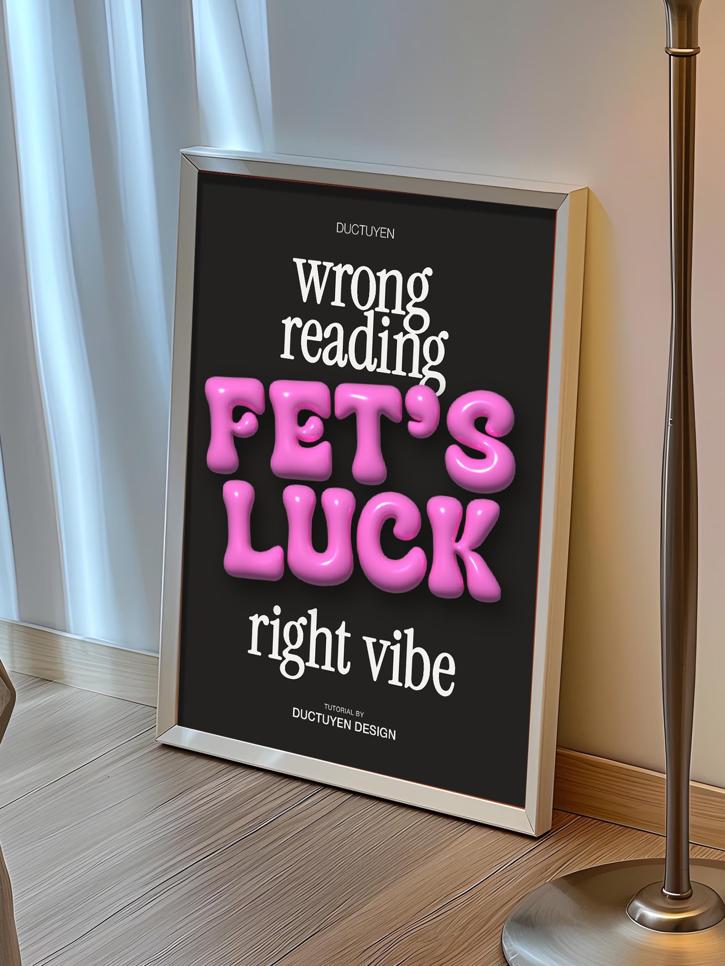 "FET'S LUCK" Typography Print Poster (Unframe) product image (7)