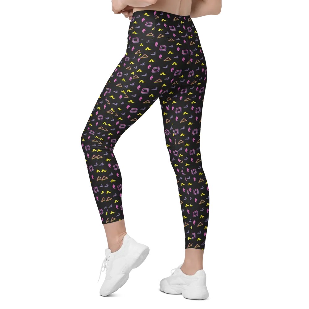 Oh Worm black pattern pocket leggings product image (6)