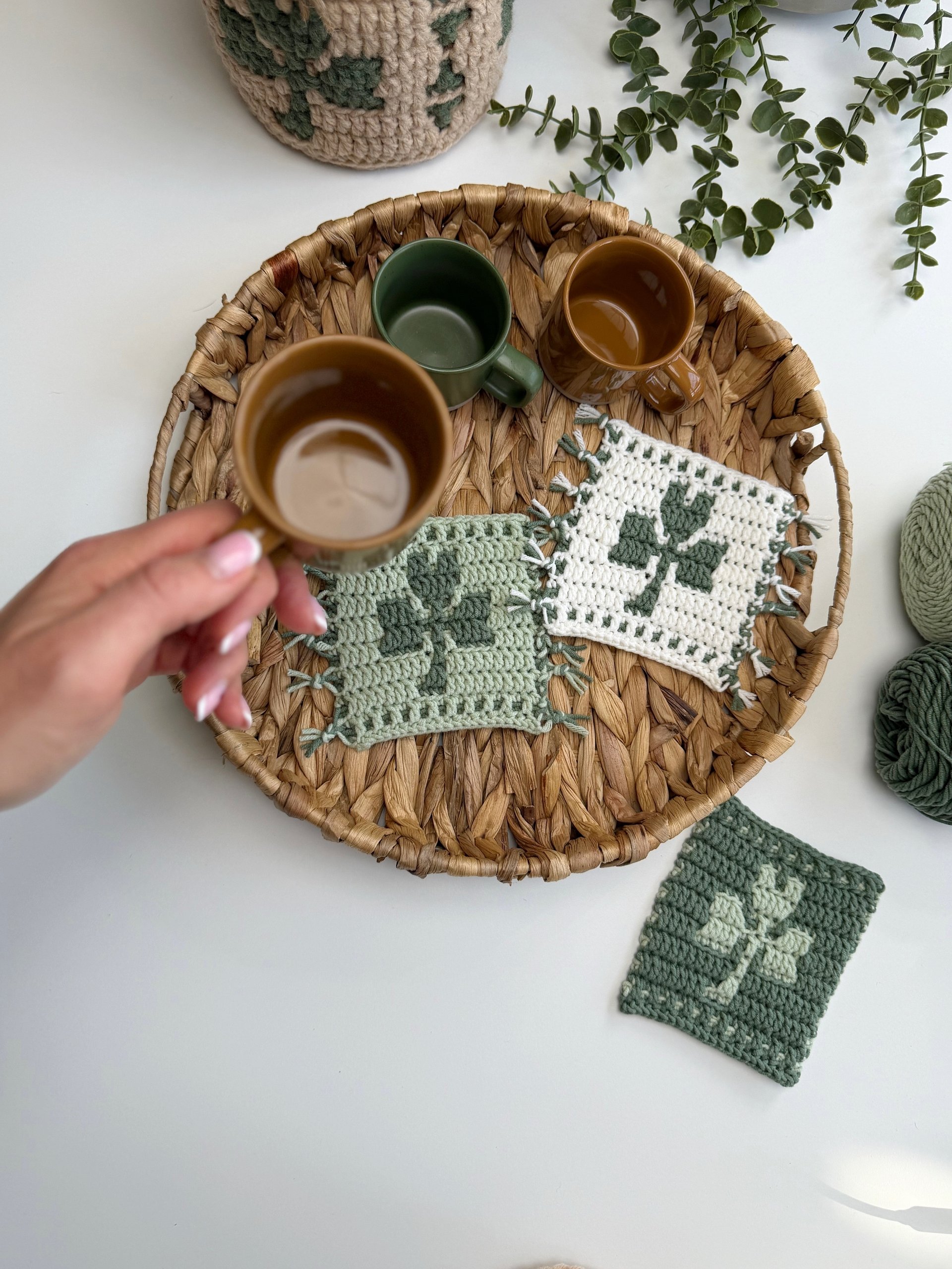 Shamrock Crochet Coaster Pattern product image (10)