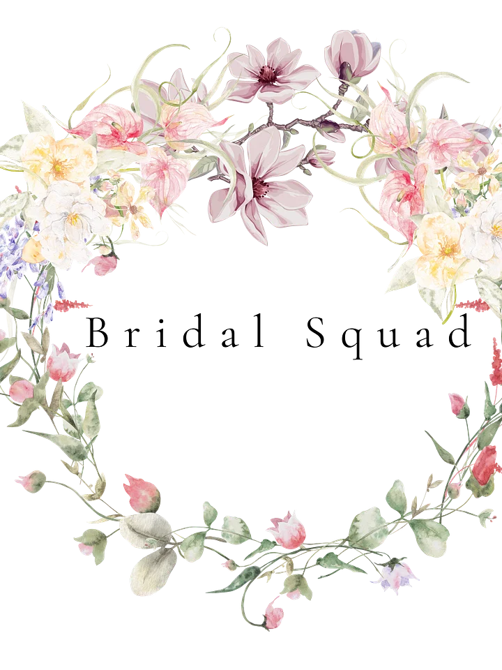 Bridal Squad T-Shirt 002 Floral Wreath Logo Dress product image (2)