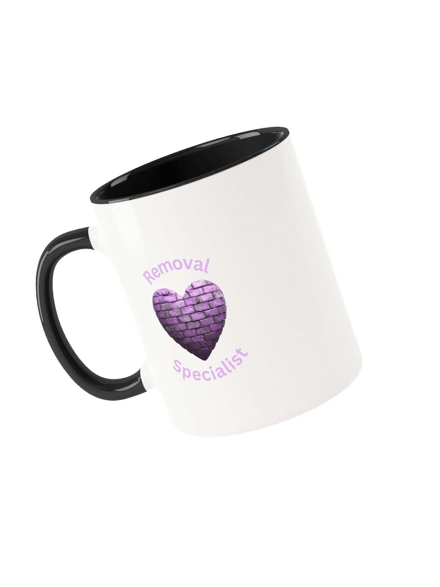 Heart Wall Removal Specialist Ceramic Mug-Purple Lavender Brick product image (3)
