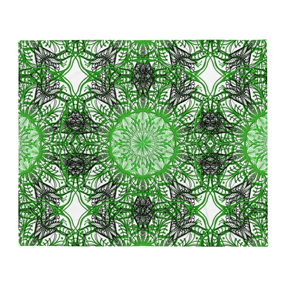 Verdant Kaleidoscope Throw Blanket product image (5)