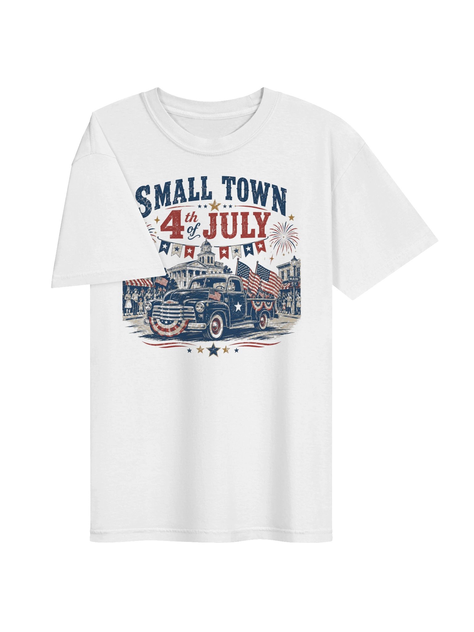 Small Town 4th of July T-Shirt | Vintage Patriotic Parade Tee product image (6)