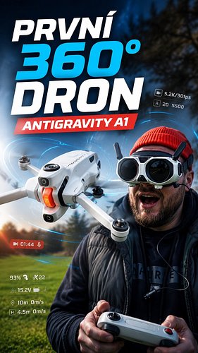 Létat s možností koukat všude kolem sebe? Tohle je paráda! 🤗 Vyzkoušel jsem si #AntigravityA1, první 360° dron a celé video j...
