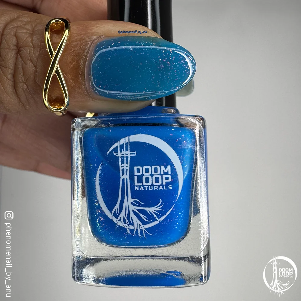 TELEOLOGISM - Neon Blue Shifting Pink Microflake Jelly Nail Polish product image (2)