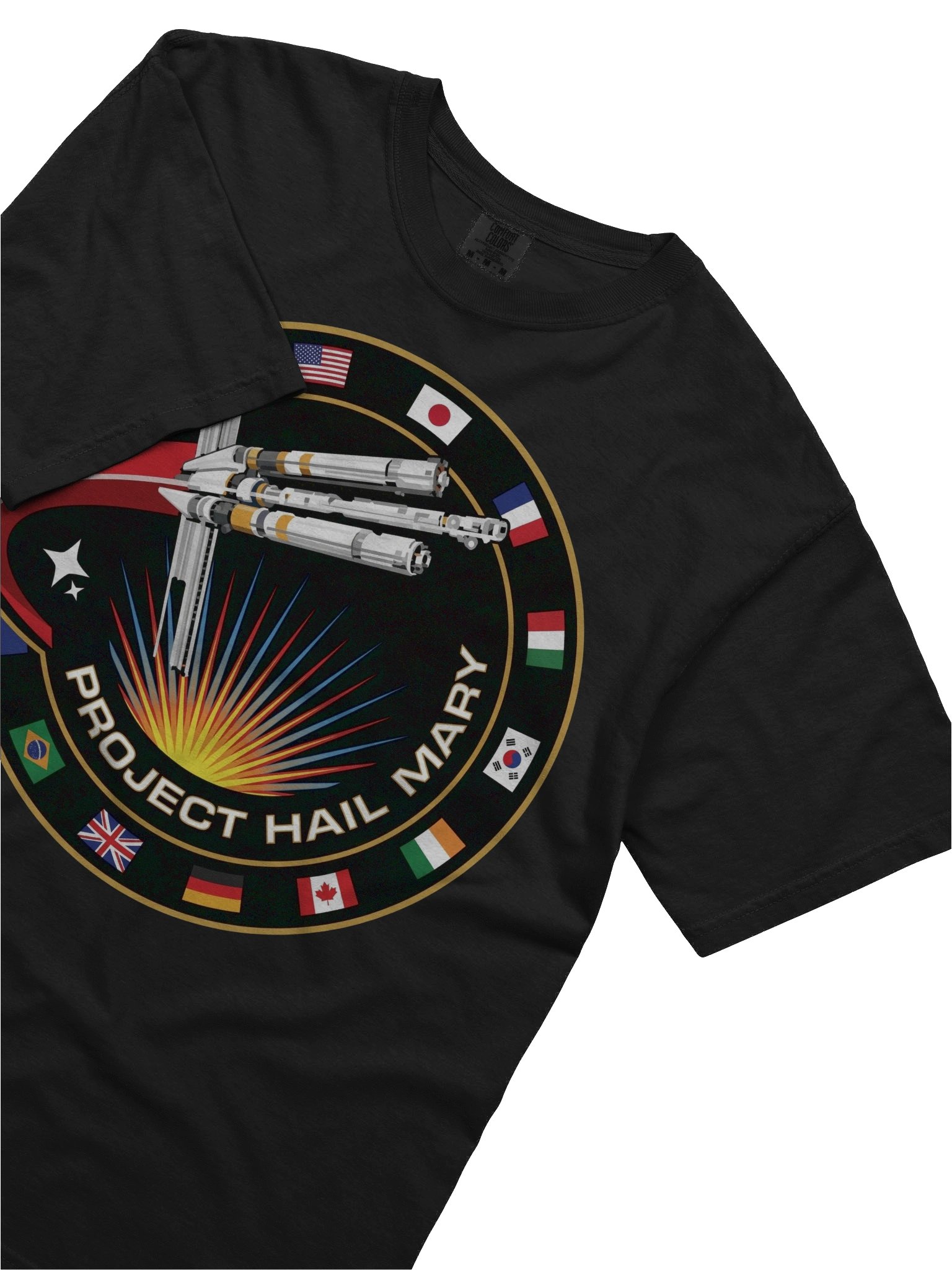 Comfort Colors® Project Hail Mary T-Shirt, Space Mission Patch Tee, Sci-Fi Rocket Graphic Shirt, NASA Style Space Shirt, Nerd Gift product image (3)