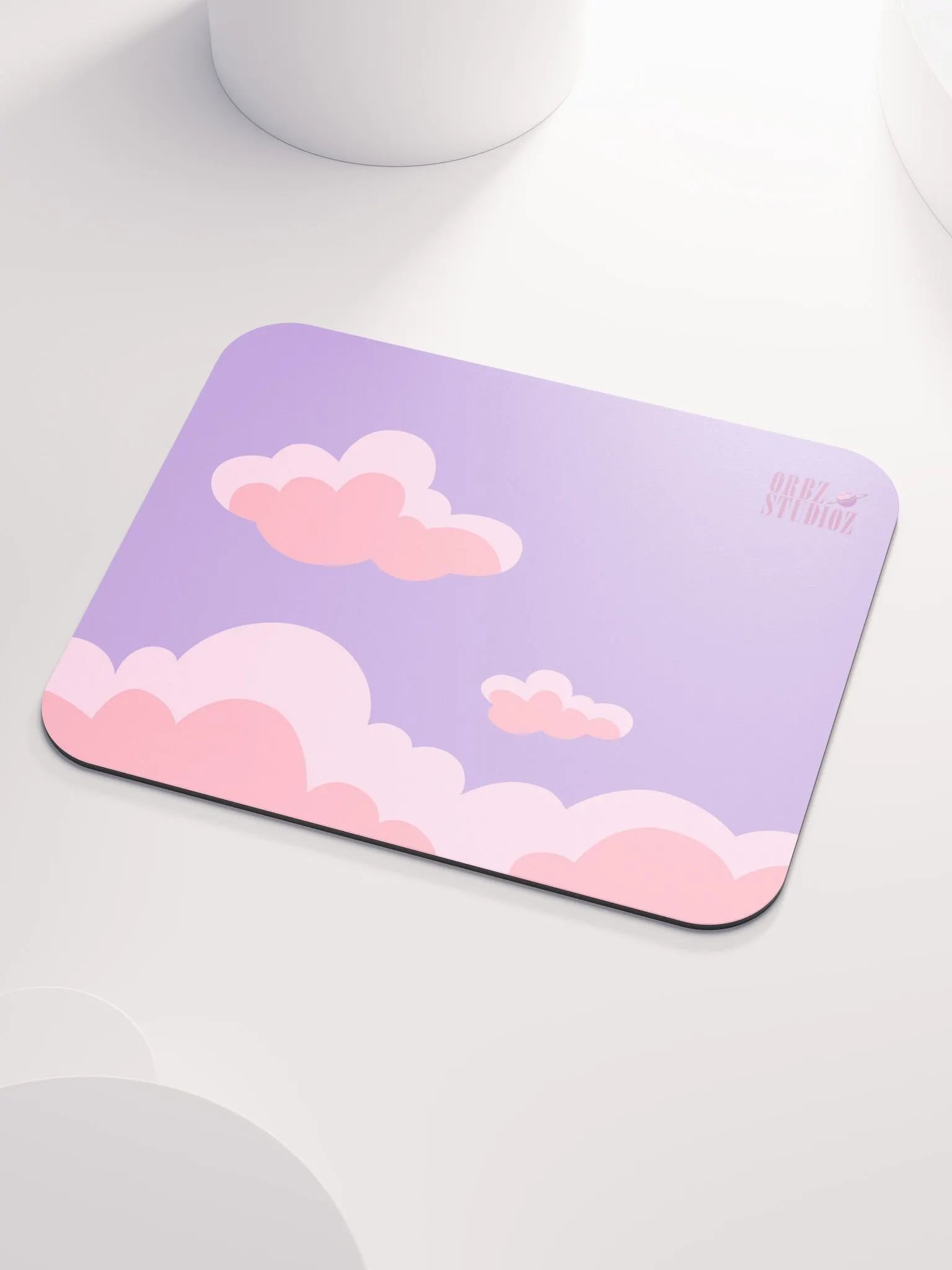PASTLE PINK CLOUDY MOUSE PAD product image (3)