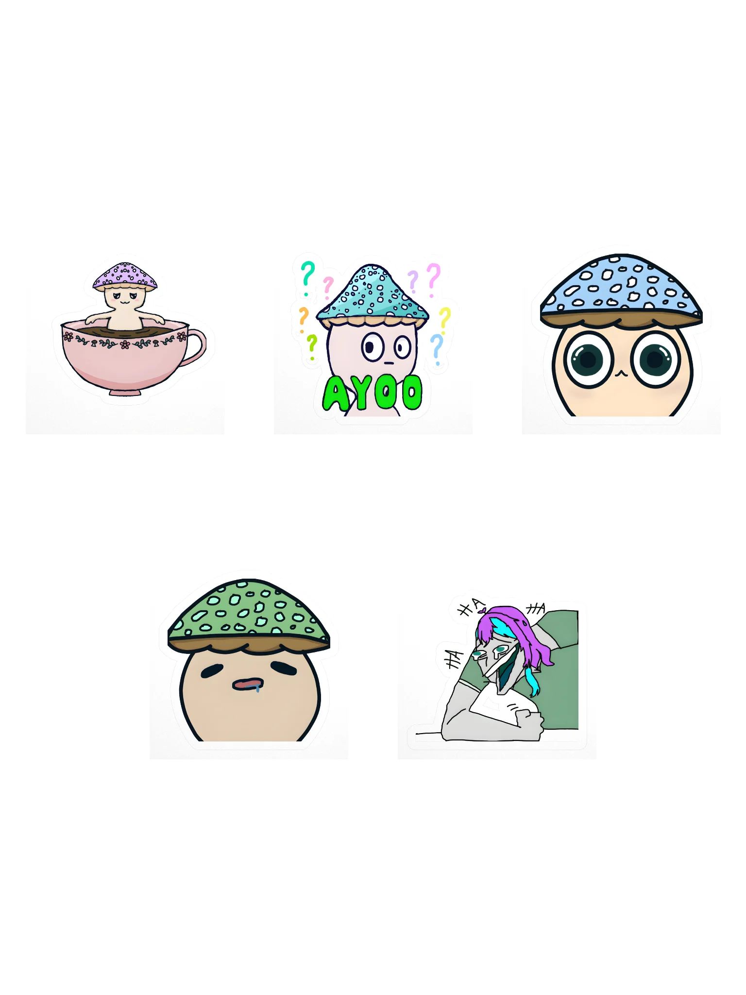 Mushie Sticker Pack + Wheeze Sticker product image (1)