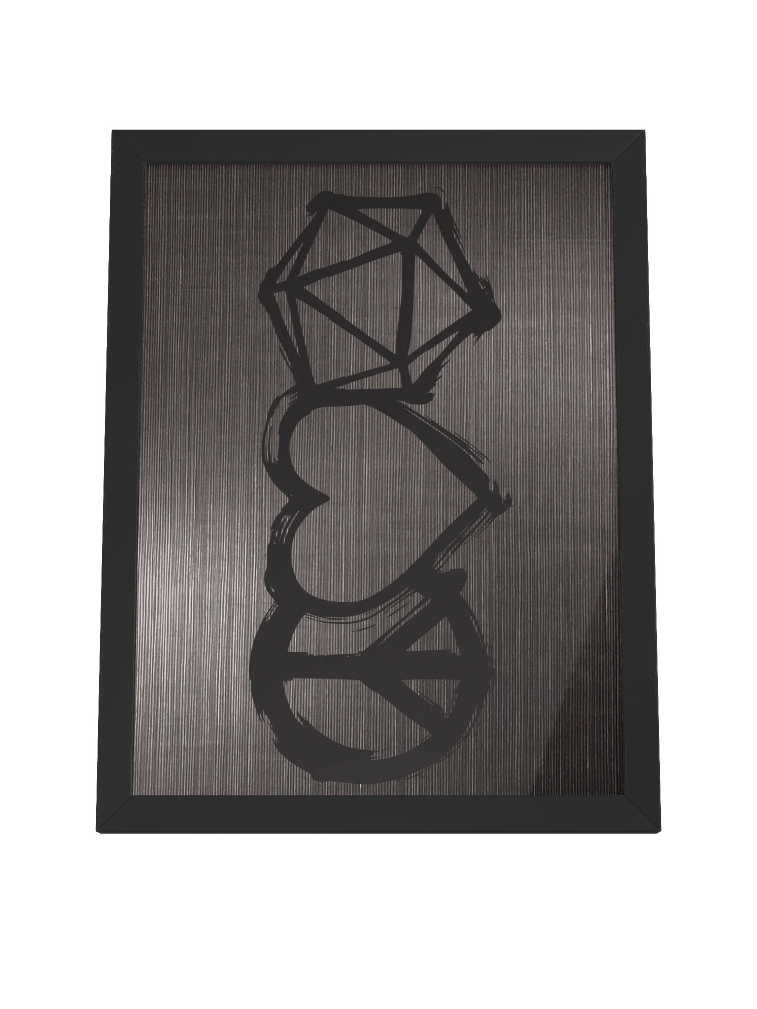 Black Peace Love D20 Board Game Room Poster - FRAMED product image (13)