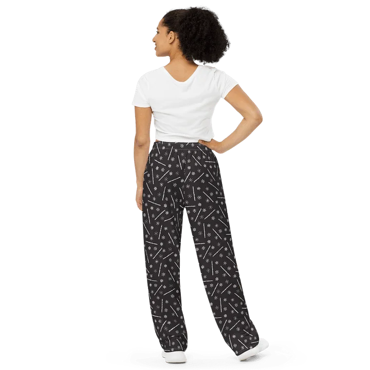 C Flute - Flutes and Snowflakes Unisex Wide-Leg Lounge Pants product image (2)