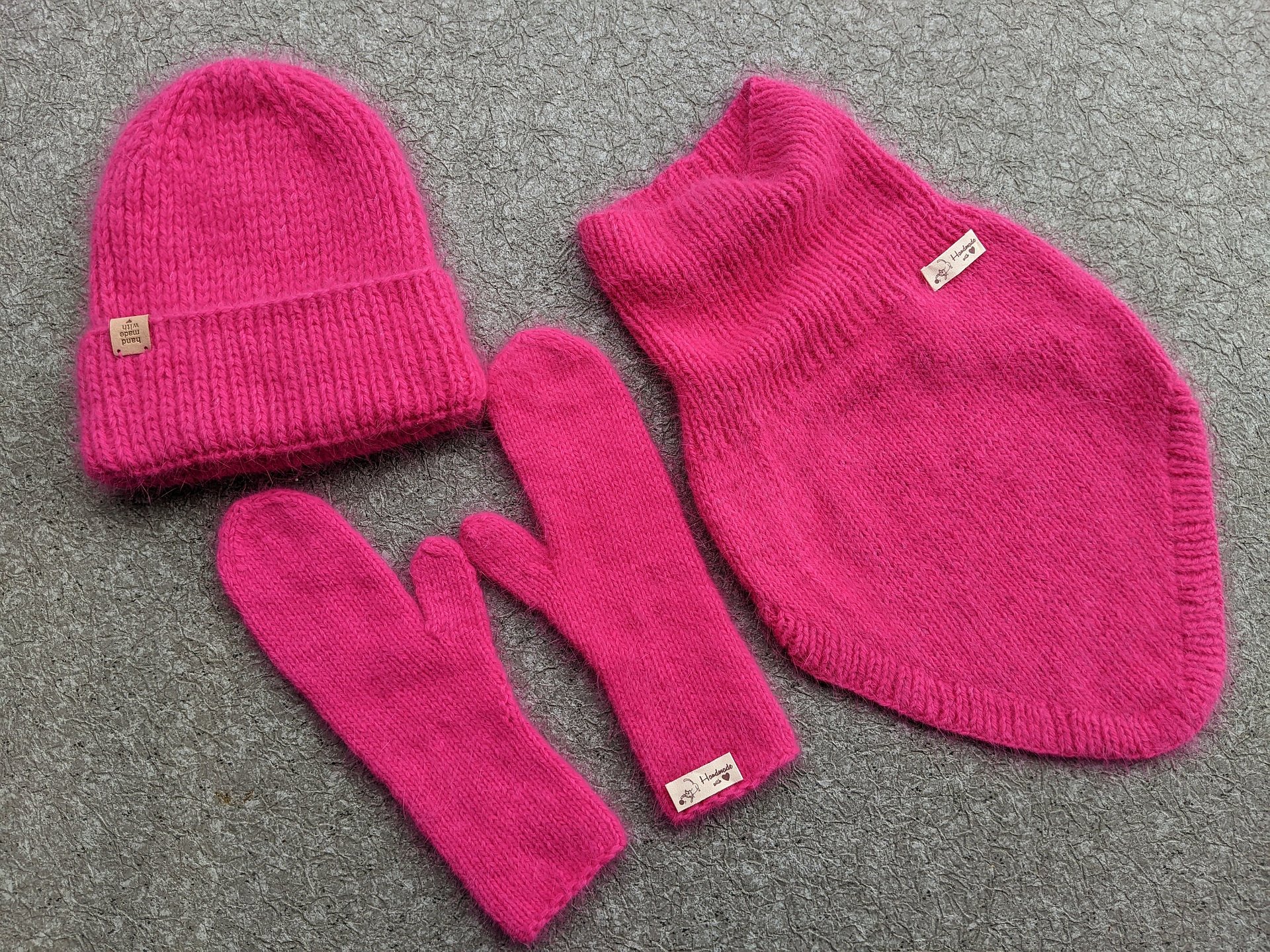 Pink Winter Knit Mittens Pattern product image (8)