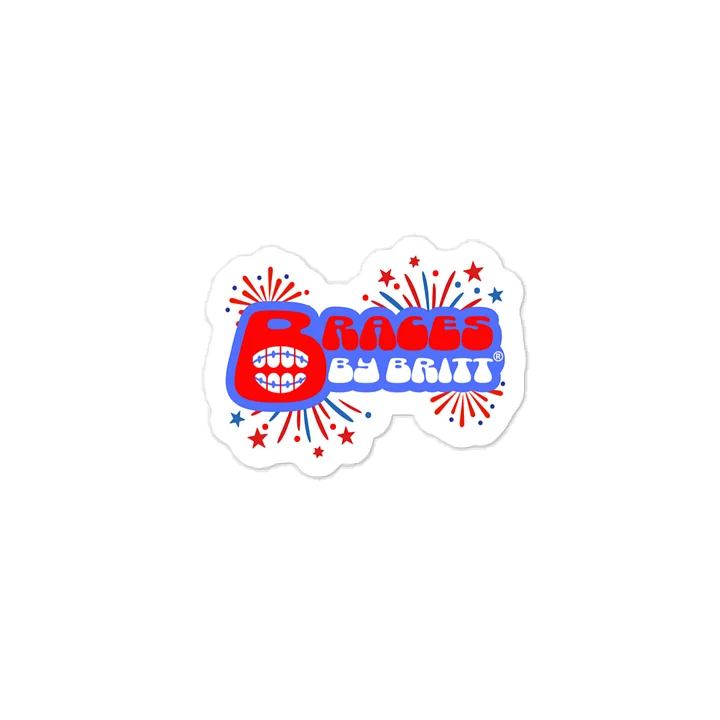 Braces By Britt® PATRIOTIC VINYL STICKER product image (1)