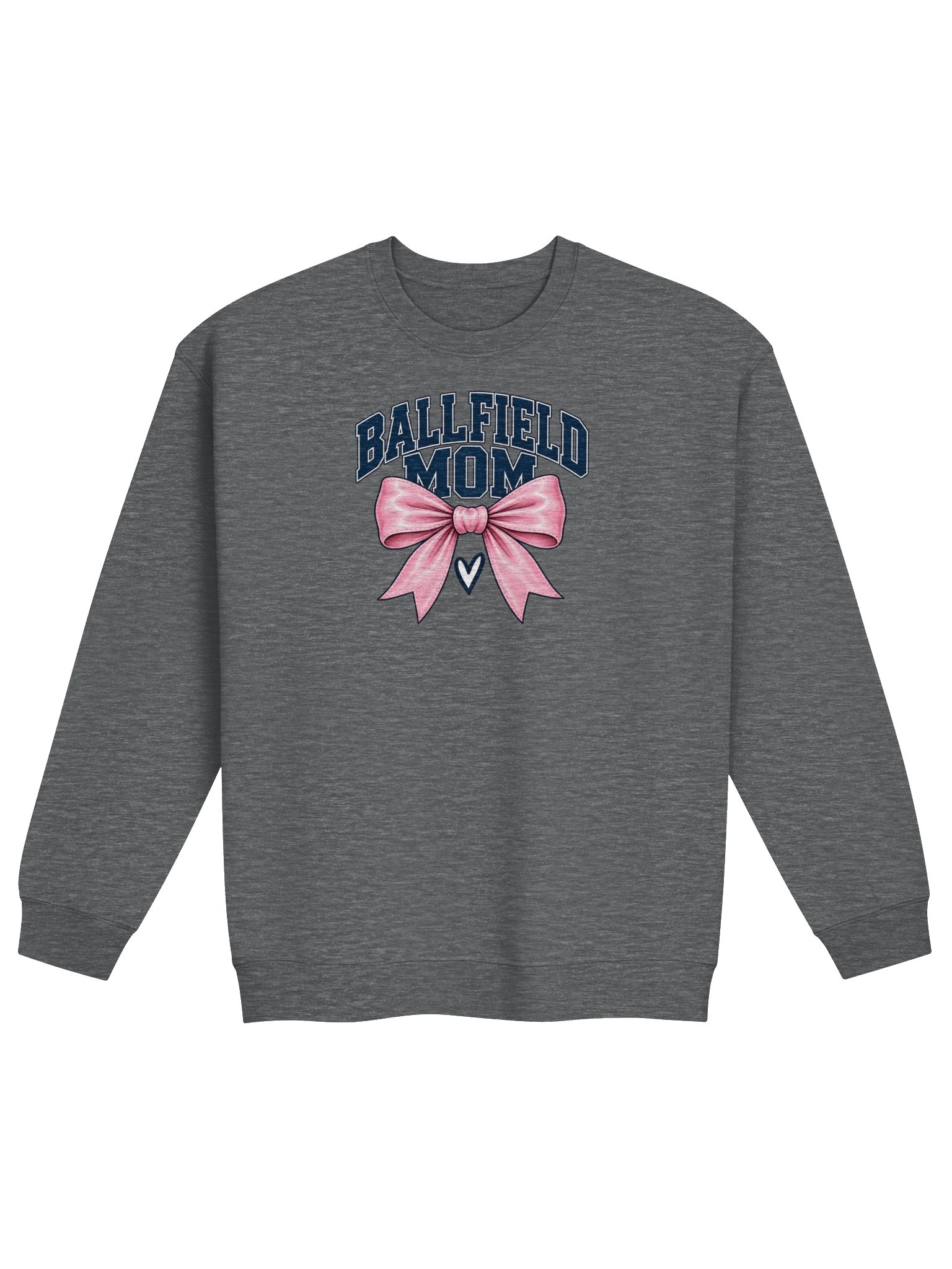 Ballfield Mom Bow Sweatshirt | Baseball & Softball Game Day Crewneck product image (1)
