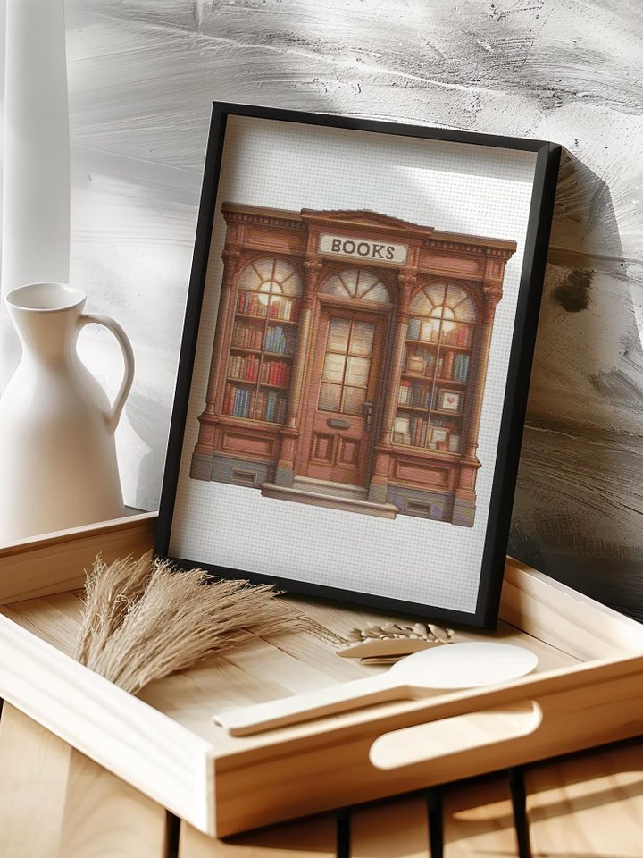 The Old Bookstore Cross Stitch Pattern product image (2)