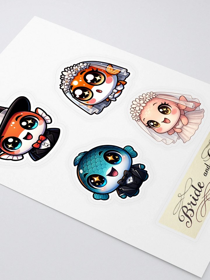 Bride and Groom Fishy Sticker Sheet product image (2)