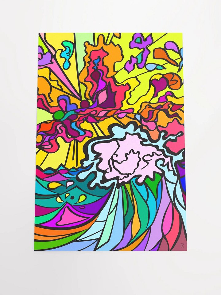 Vibrant Matte Poster Print: Elevate Your Space! – Wave at Sunset product image (1)