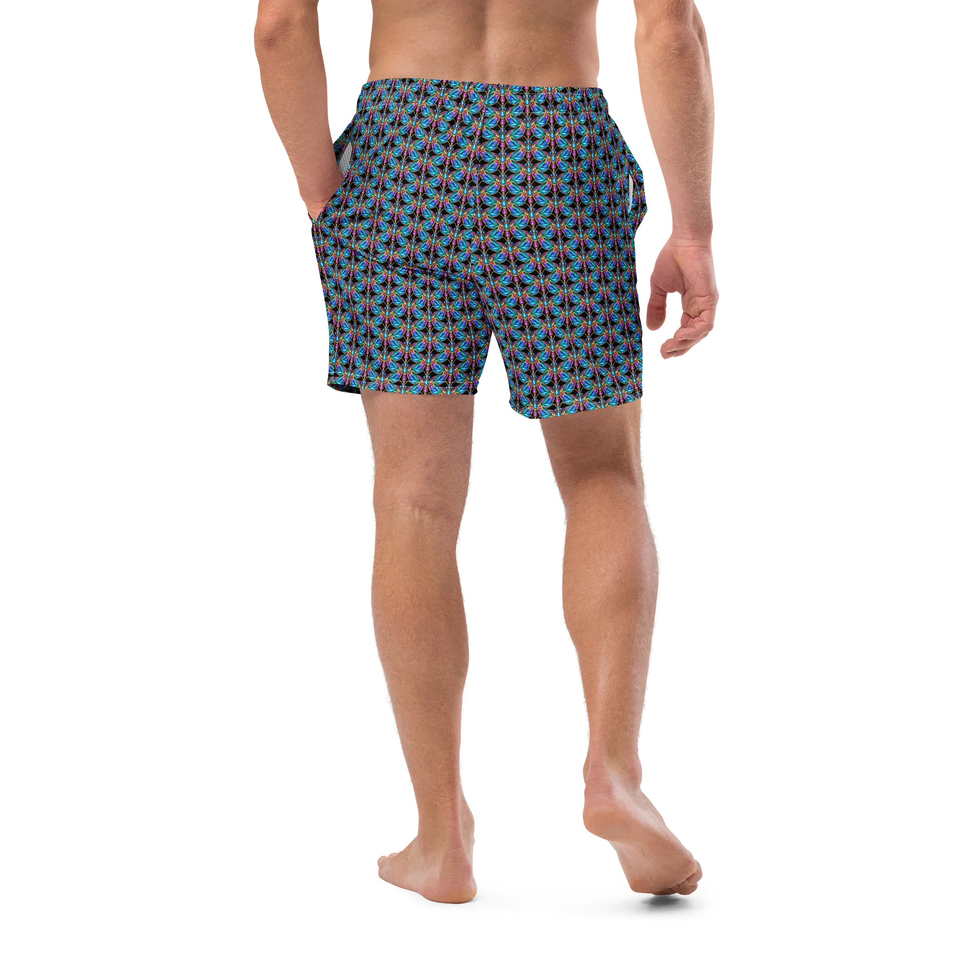 Dragonfly All-Over Print Swim Trunks product image (10)