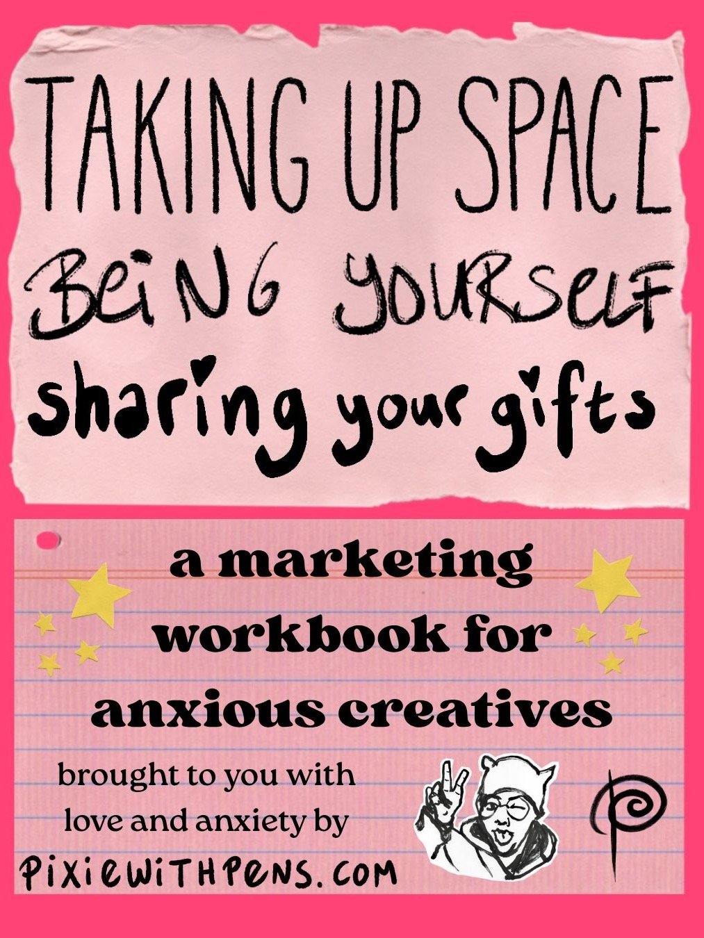 taking up space: marketing workbook for anxious artists and creatives product image (1)