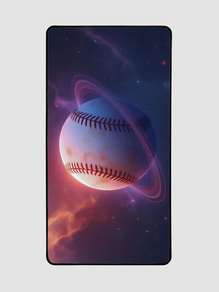 Cosmic Baseball Desk Mat - Space Sports Galaxy Art product image (2)