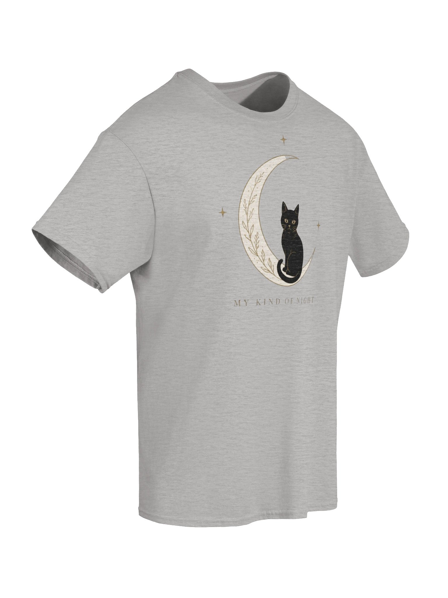 Black Cat Moon T-Shirt – My Kind of Night Celestial Cat Design product image (54)