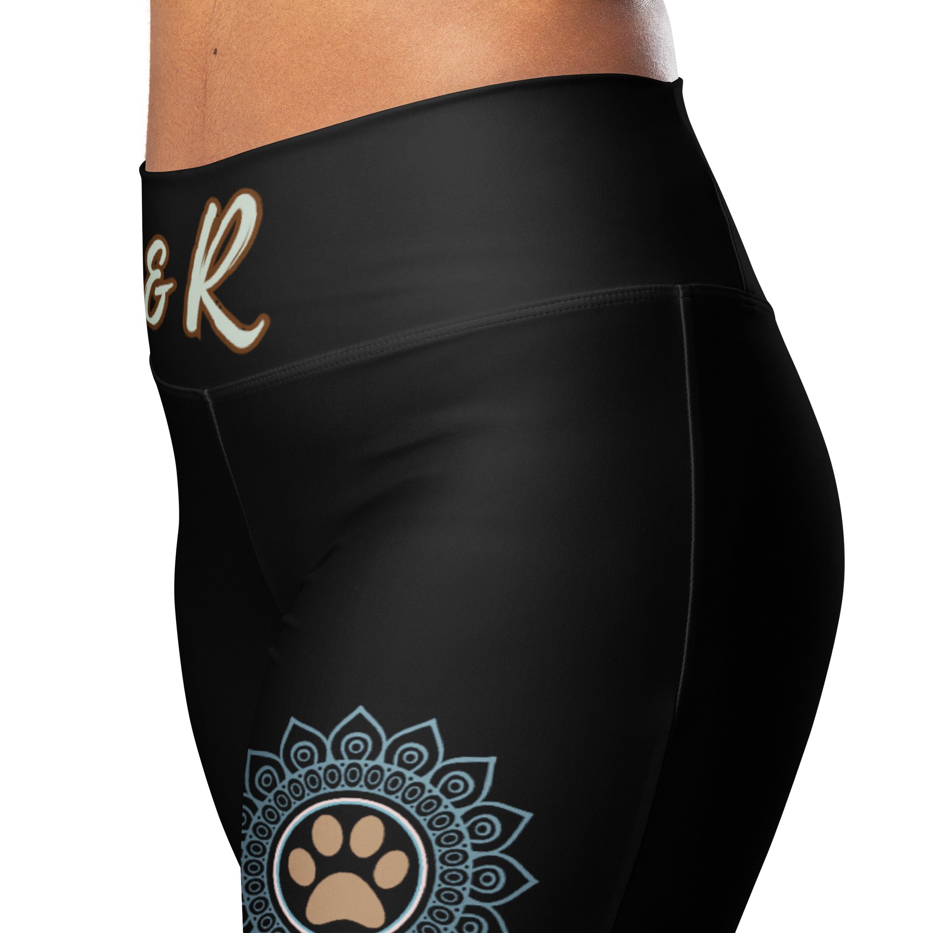 Paws and Reflect Mandala Paw Print Flare Yoga Pants product image (9)