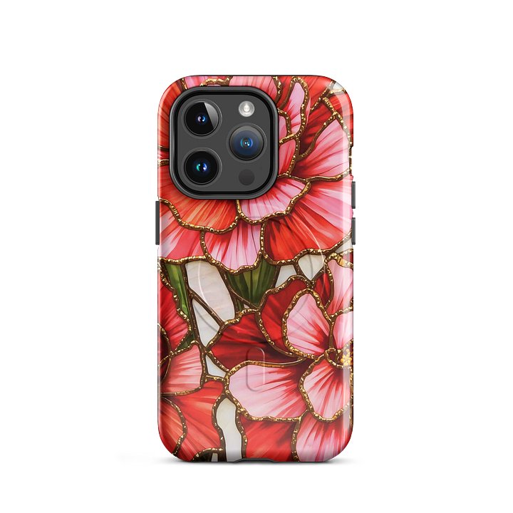 Gilded Blossom Stained Glass MagSafe® Tough iPhone® 14, iPhone 15, iPhone 16, iPhone 17, Pro, Pro Max, Plus Cases. product image (2)