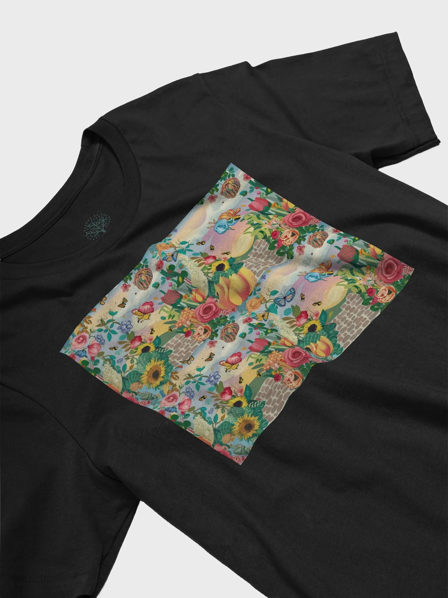 Graphic Grove Unisex Floral Garden T-Shirt with Butterflies product image (5)