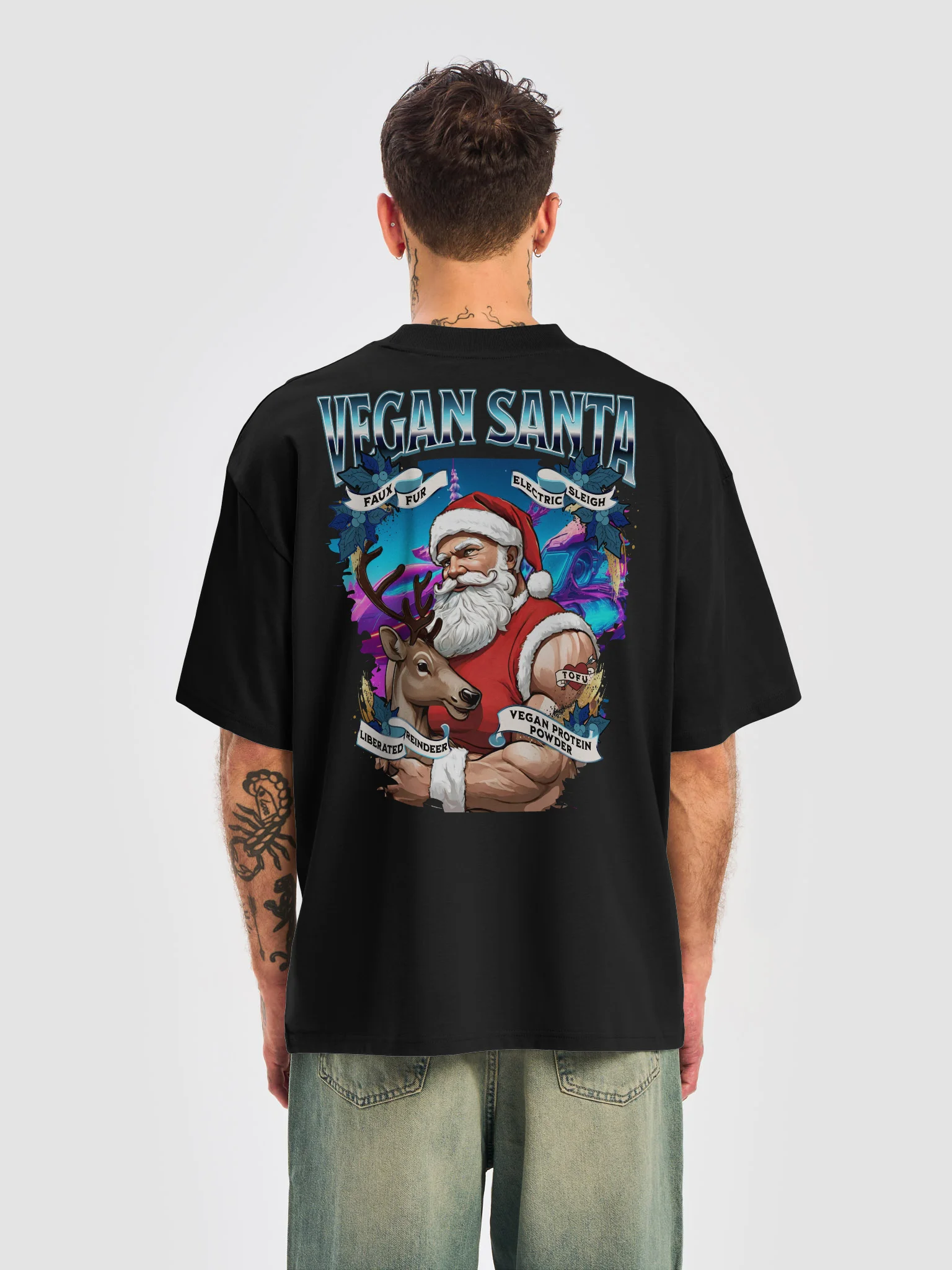 Vegan Santa Oversized Tee product image (5)