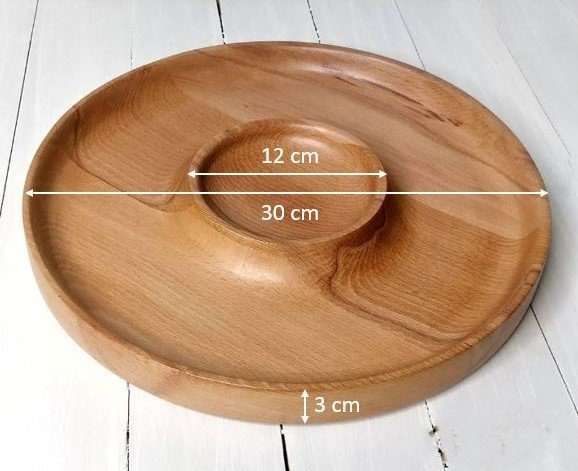 Wooden serving dishes, chip and dip wooden tray, Serving board product image (2)