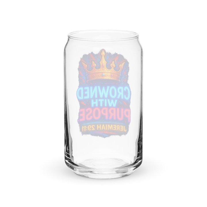 CROWNED WITH PURPOSE — Neon Can-Shaped Glass (Jeremiah 29:11) product image (6)