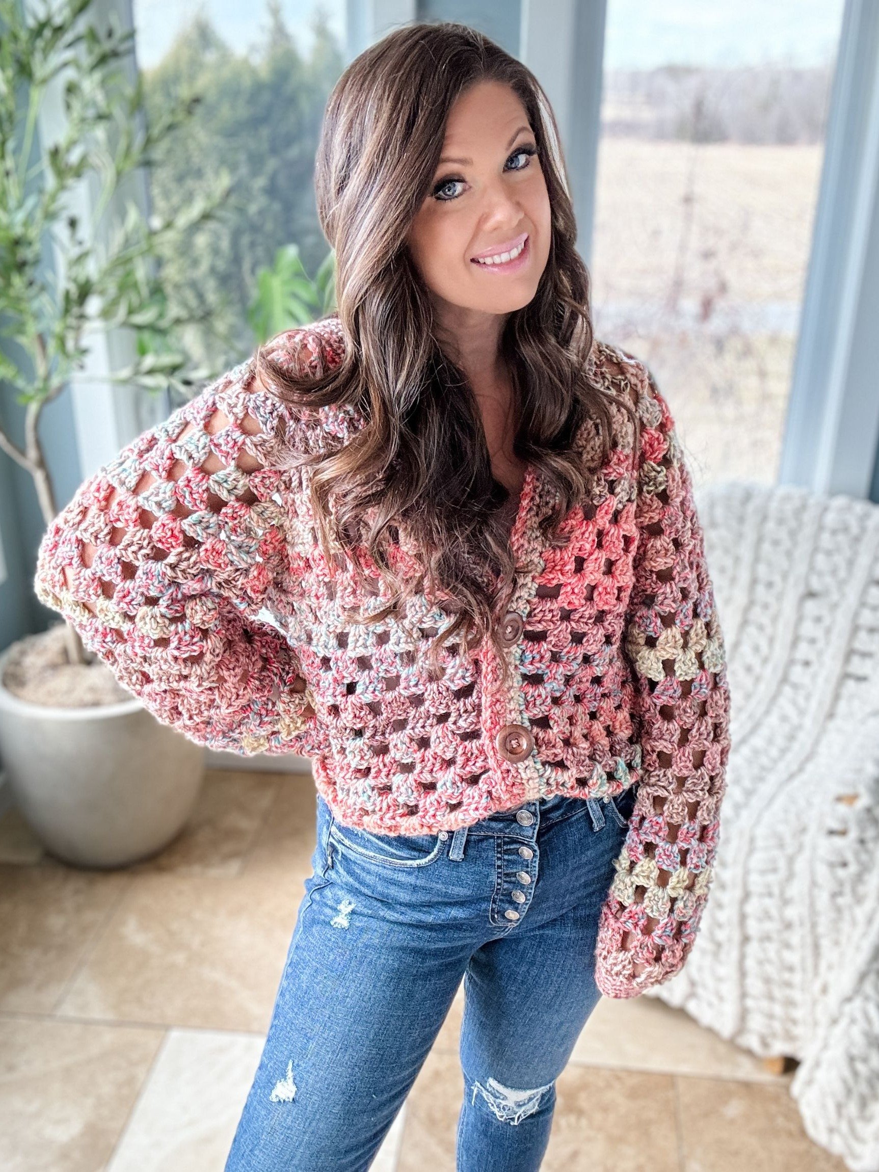 Chunky Granny Stitch Cardigan Crochet Pattern product image (1)