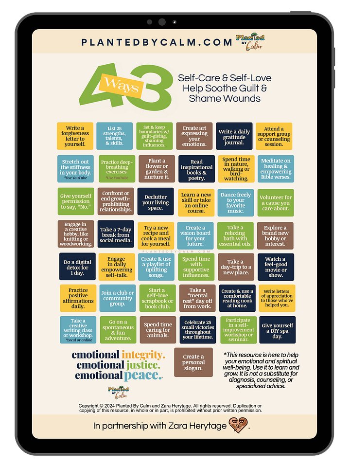 43 Ways to Soothe Guilt and Shame Wounds (PDF) product image (2)