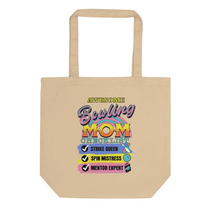 Awesome Bowling Mom Strike Queen Eco-Friendly Tote Bag product image (1)