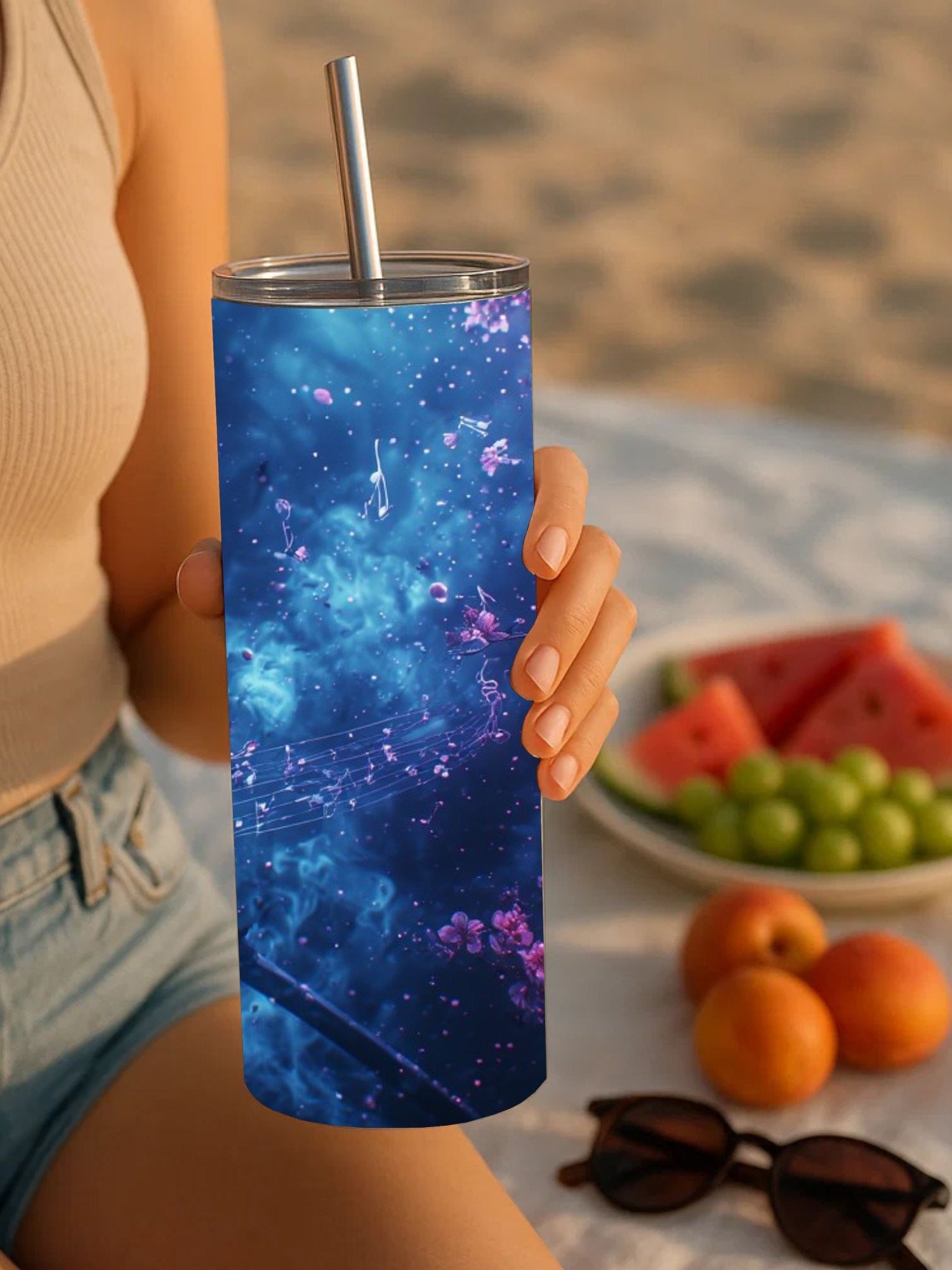 Cosmic Cherry Blossom Music Katana 20oz Tumbler product image (5)