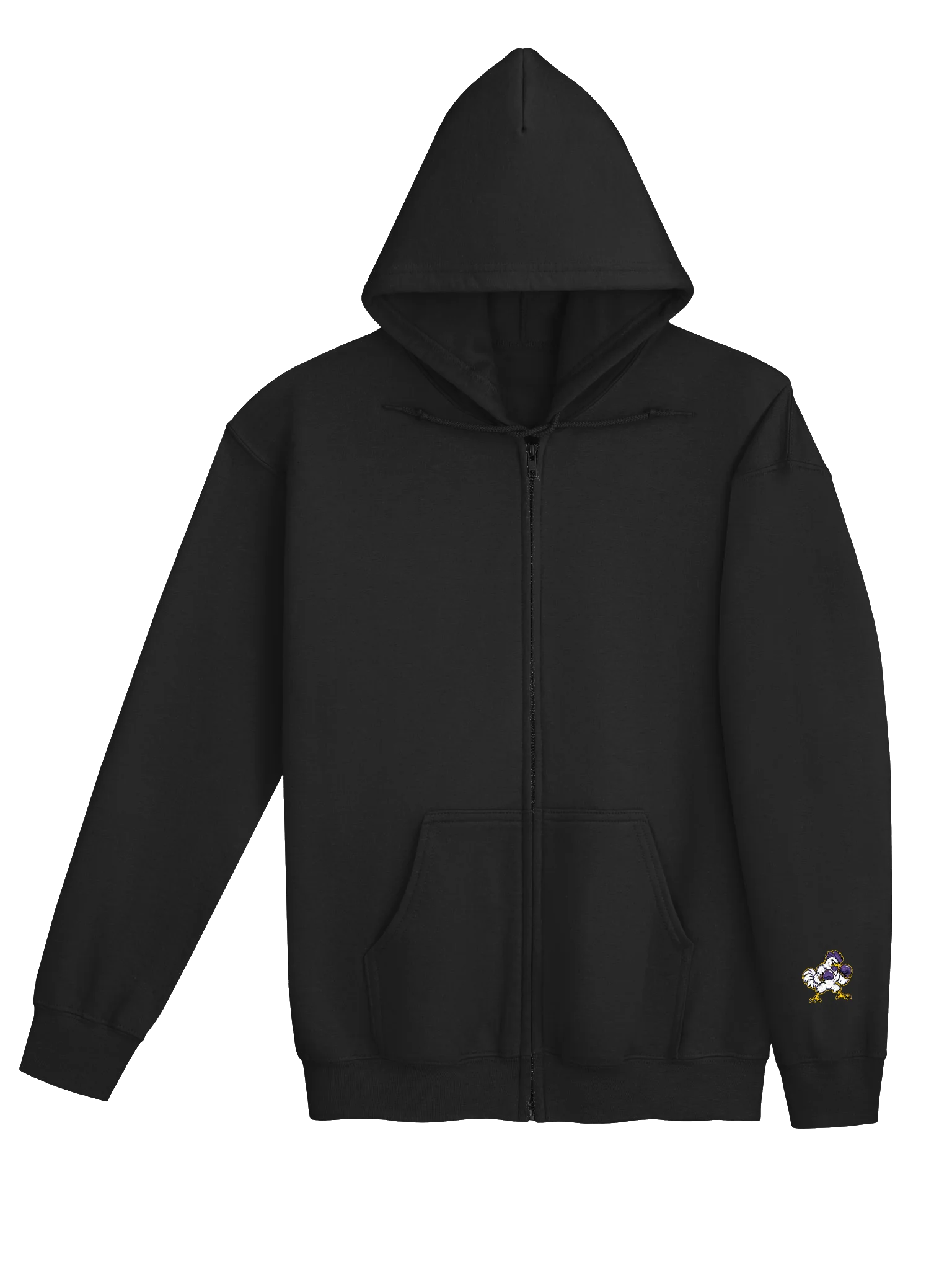 Chickasha Fighting Chicks Vintage Full-Zip Hoodie – Embroidered Mascot Detail product image (4)