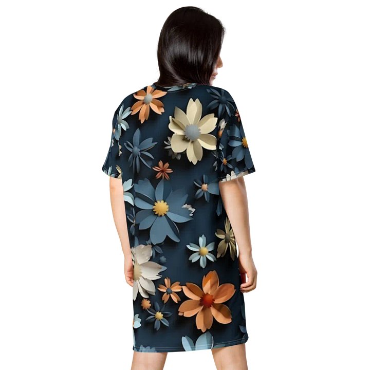 3D-Ditsy-Flowers-Seamless-Patterns T-shirt Dress - V4 product image (2)