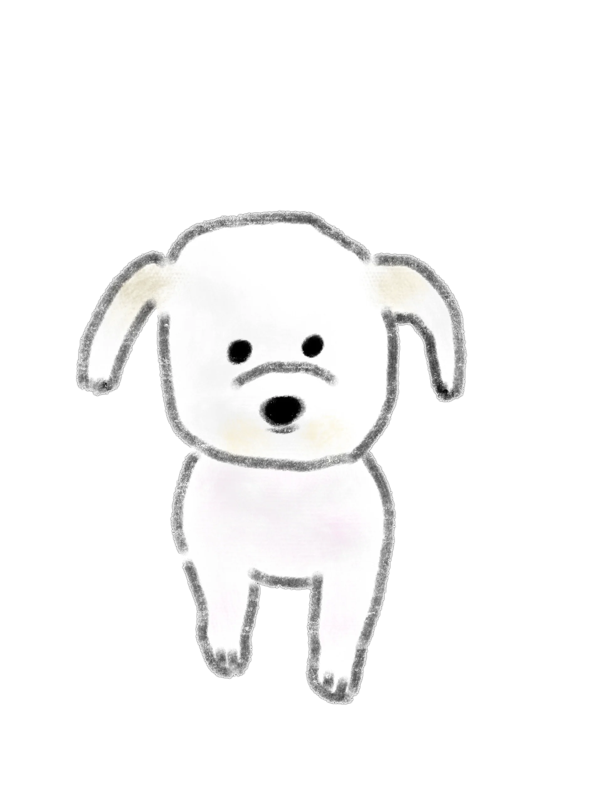 15 Hand-Drawn White Dog PNG Clipart Bundle product image (9)