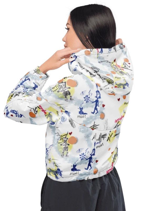 Women's Crop Windbreaker 'Hello Toon' product image (4)