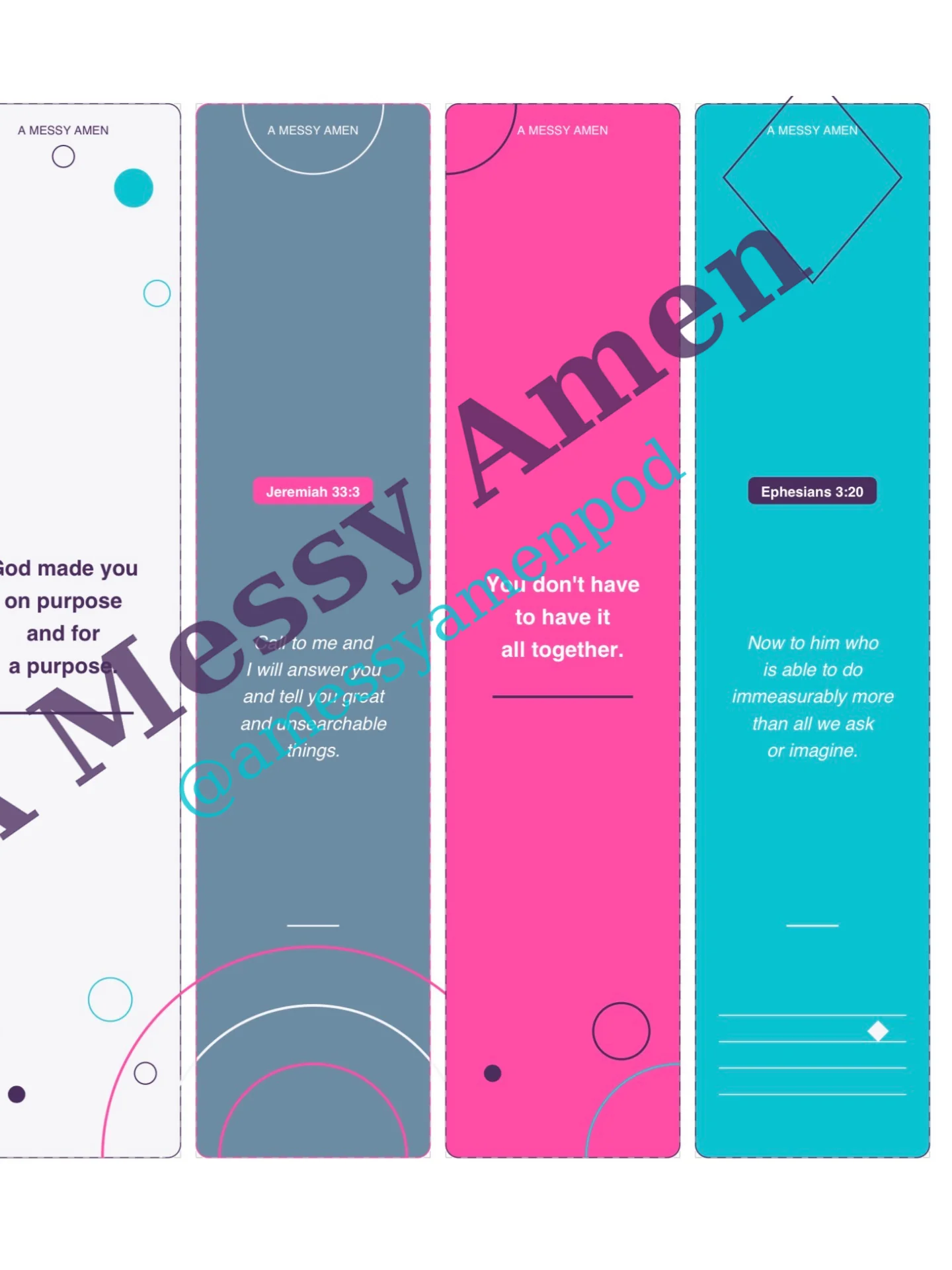 The Bold Set — A Messy Amen Printable Bookmarks product image (2)