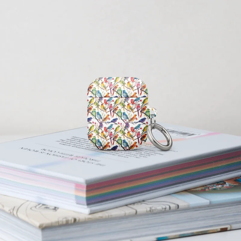 Multi Coloured Birds Ear Bud Case product image (25)