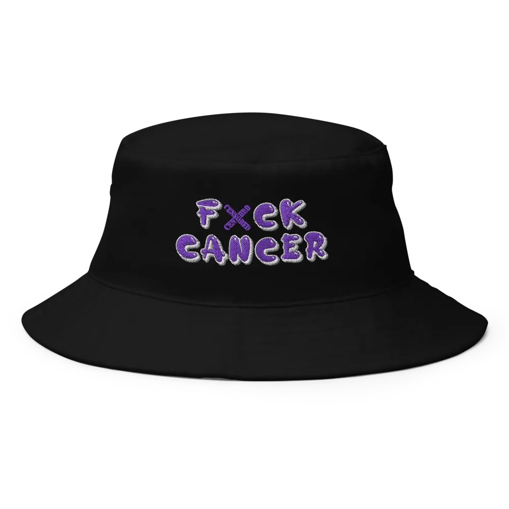 FXCK Cancer Bowl Hat Stitched product image (1)