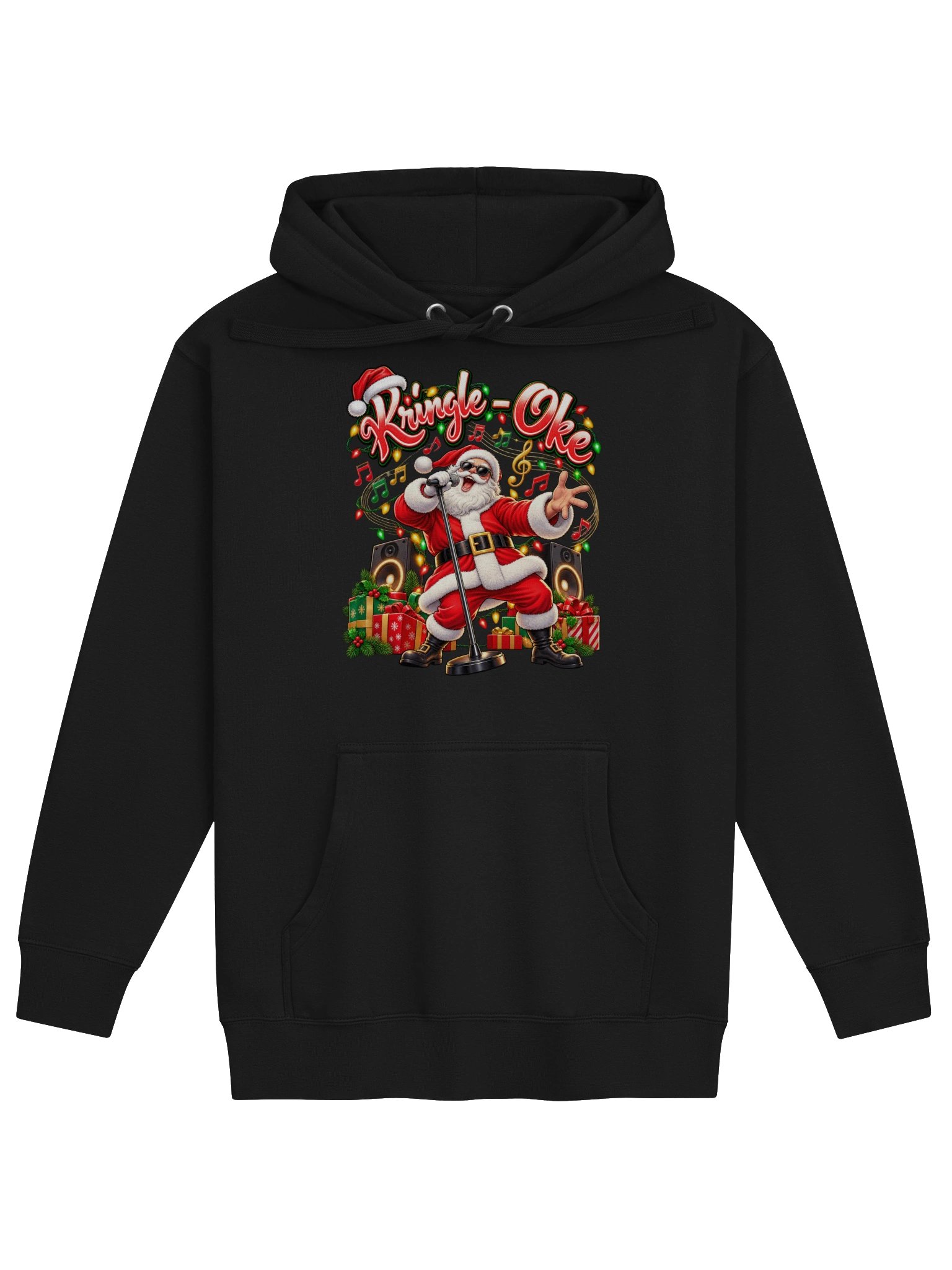 KRINGLE-OKE — Santa’s Taking the Mic! Hoodie product image (1)