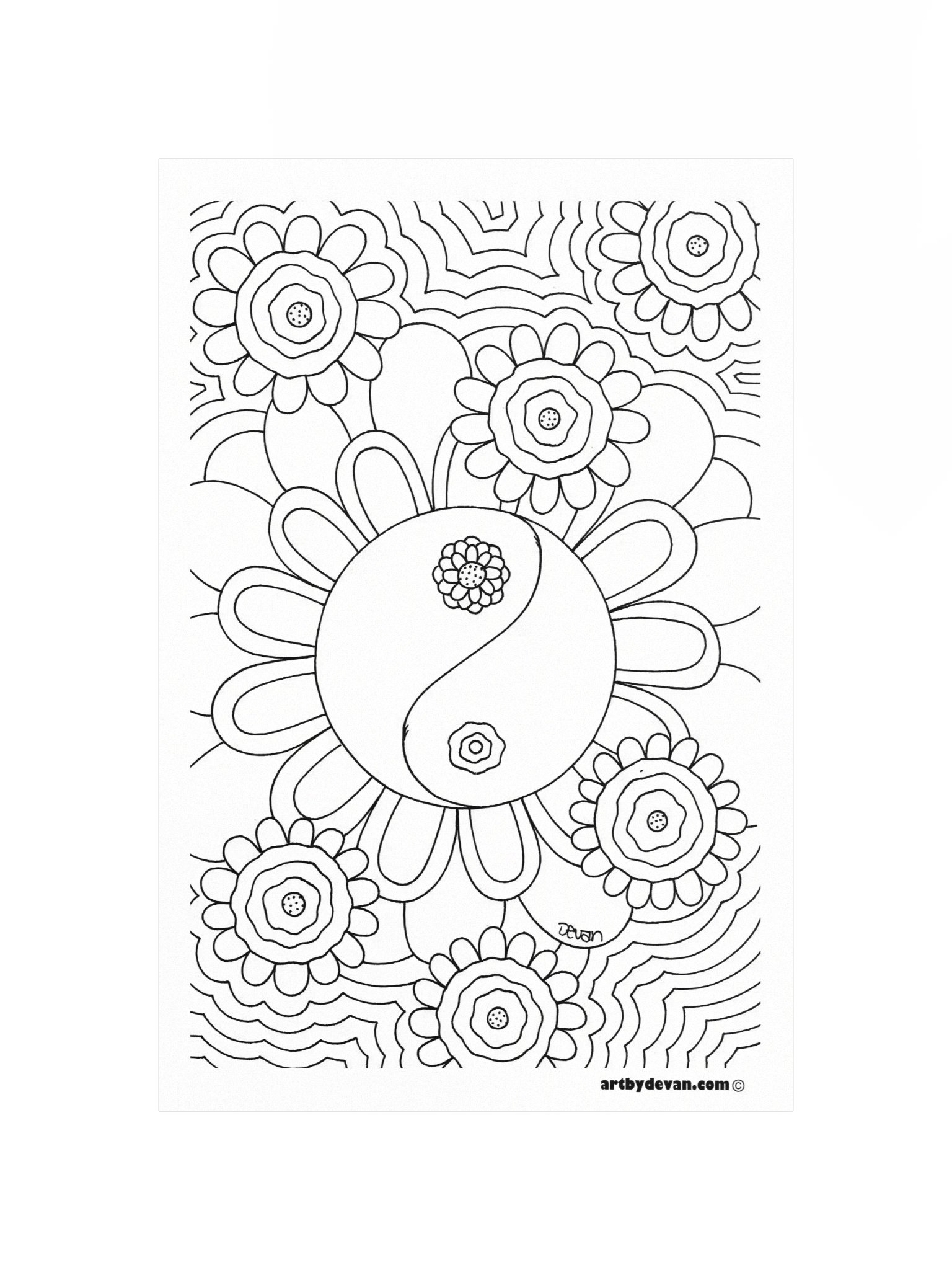 Color Your Own Art: Yin & Yang product image (4)