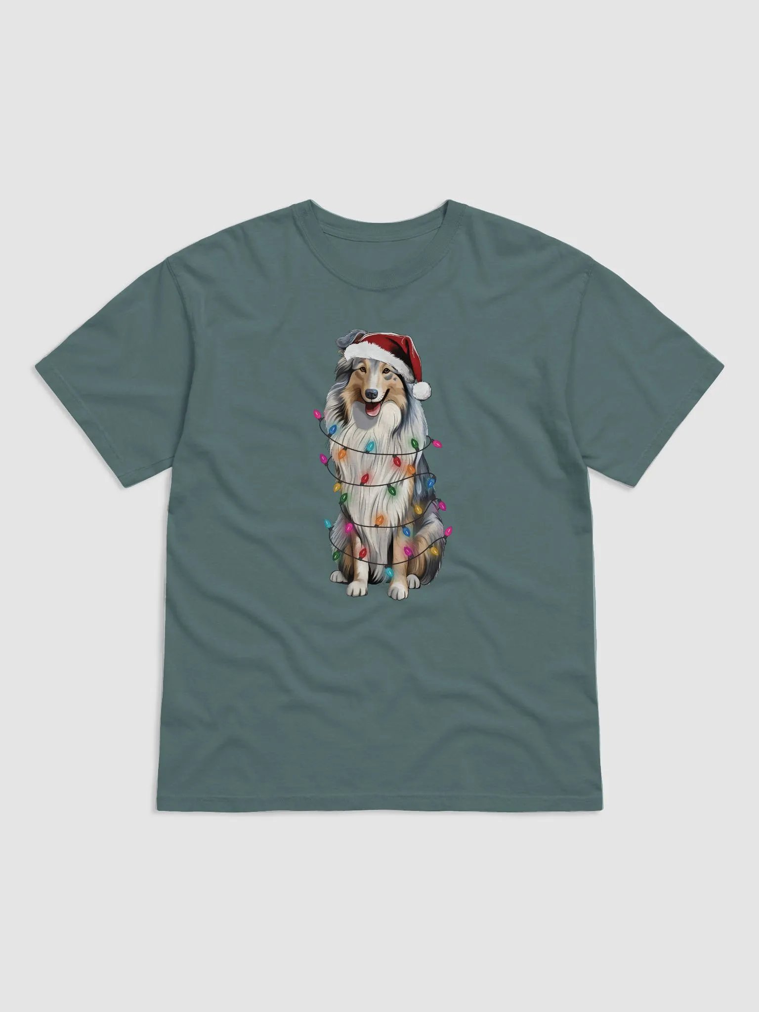 Funny Shetland Sheepdog(Blue Merle) Christmas T-Shirt for Sheltie Paw-rents product image (4)