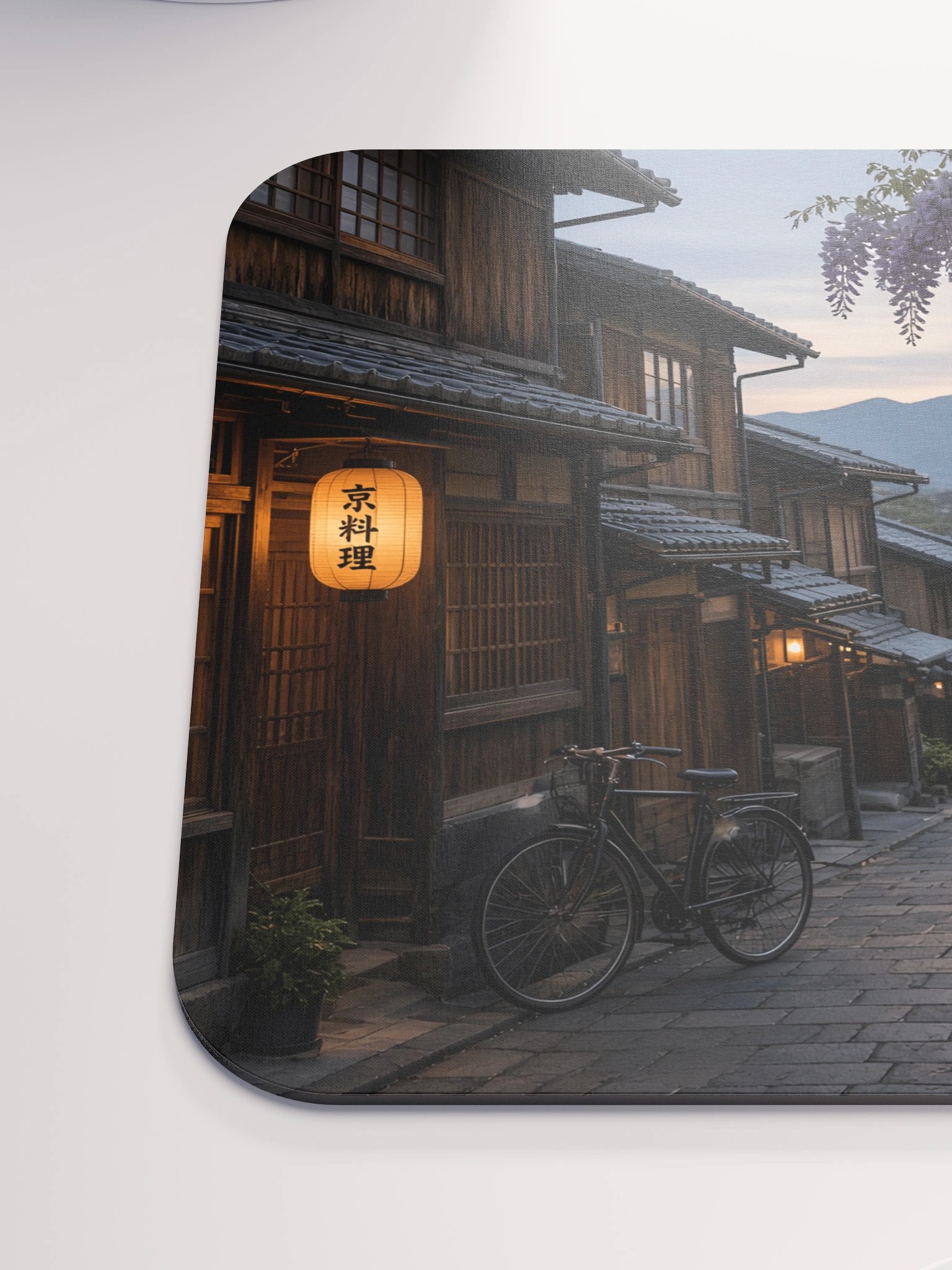 Traditional Japanese Street Wisteria Evening Classic Mouse Pad product image (6)