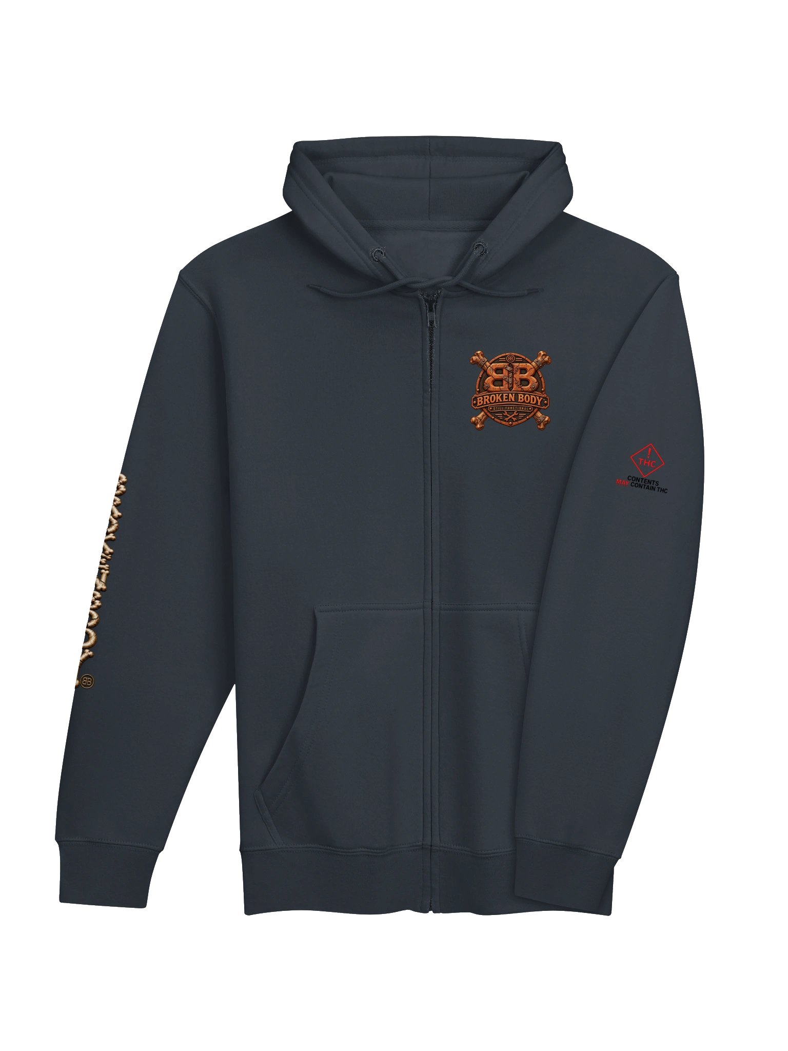 BROKEN BODY™ — HERBAL MAINTENANCE REQUIRED — FULL ZIP HOODIE product image (4)