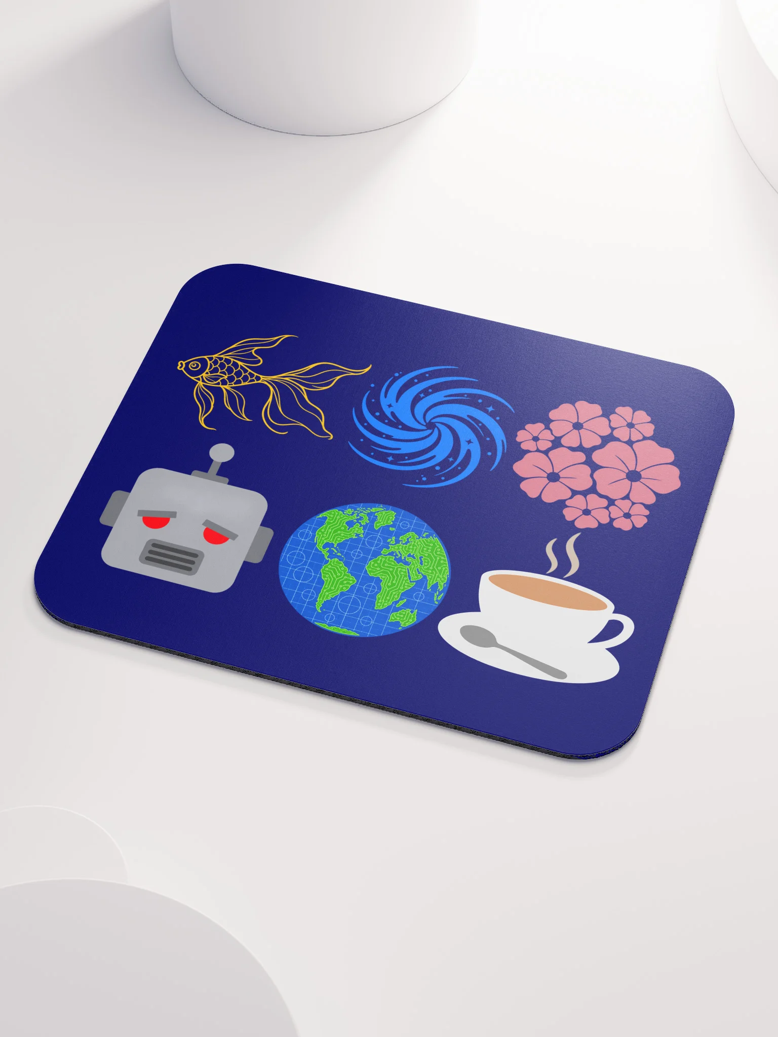 Fish, Spiral, Flowers, Robot, Earth, Tea-mousepad product image (3)