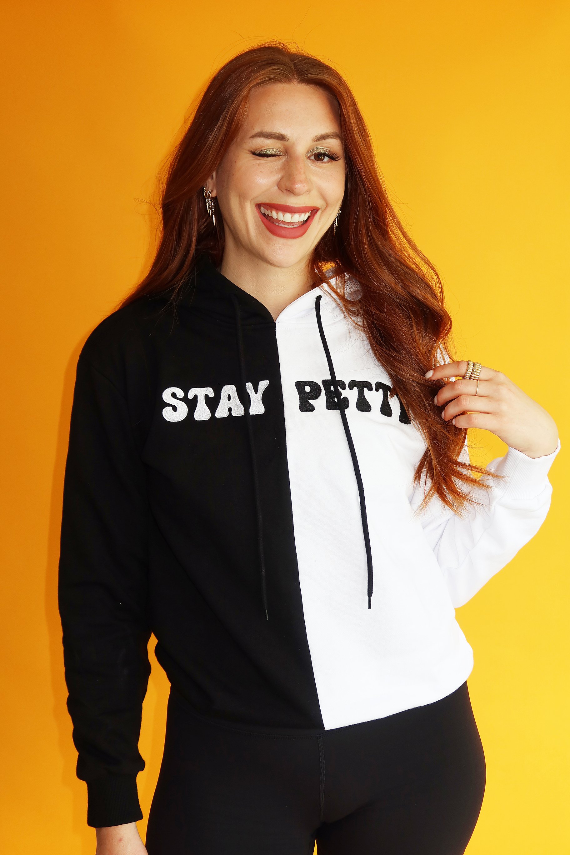 Stay Petty Color Block Hoodie product image (1)