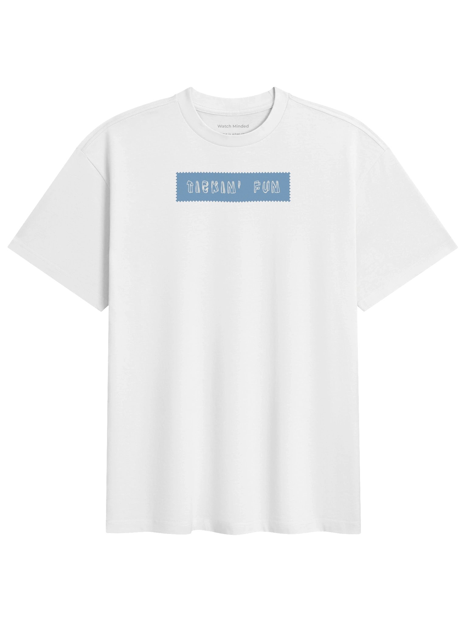 Relaxed Fit Heavy Cotton "Tickin' Fun Label" T-Shirt, White product image (4)
